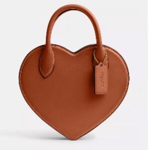 NWOT COACH Heart Bag Tan